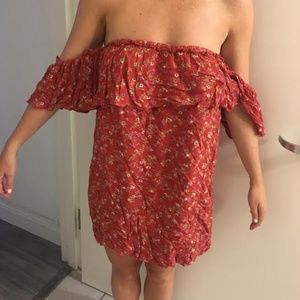 Floral off the shoulder dress